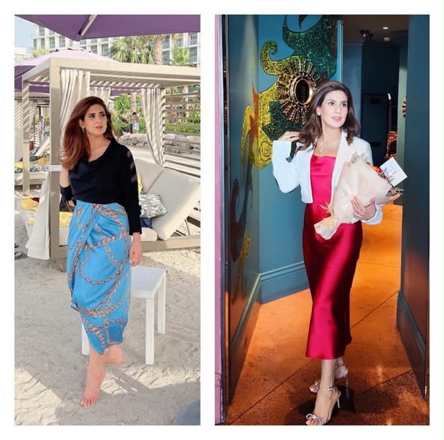 A client of the clinic, shown before and after their programme
