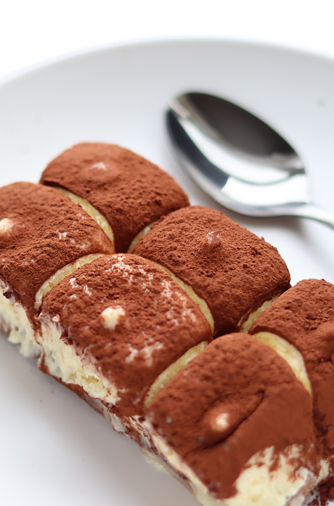 Zero sugar tiramisu dusted with cocoa