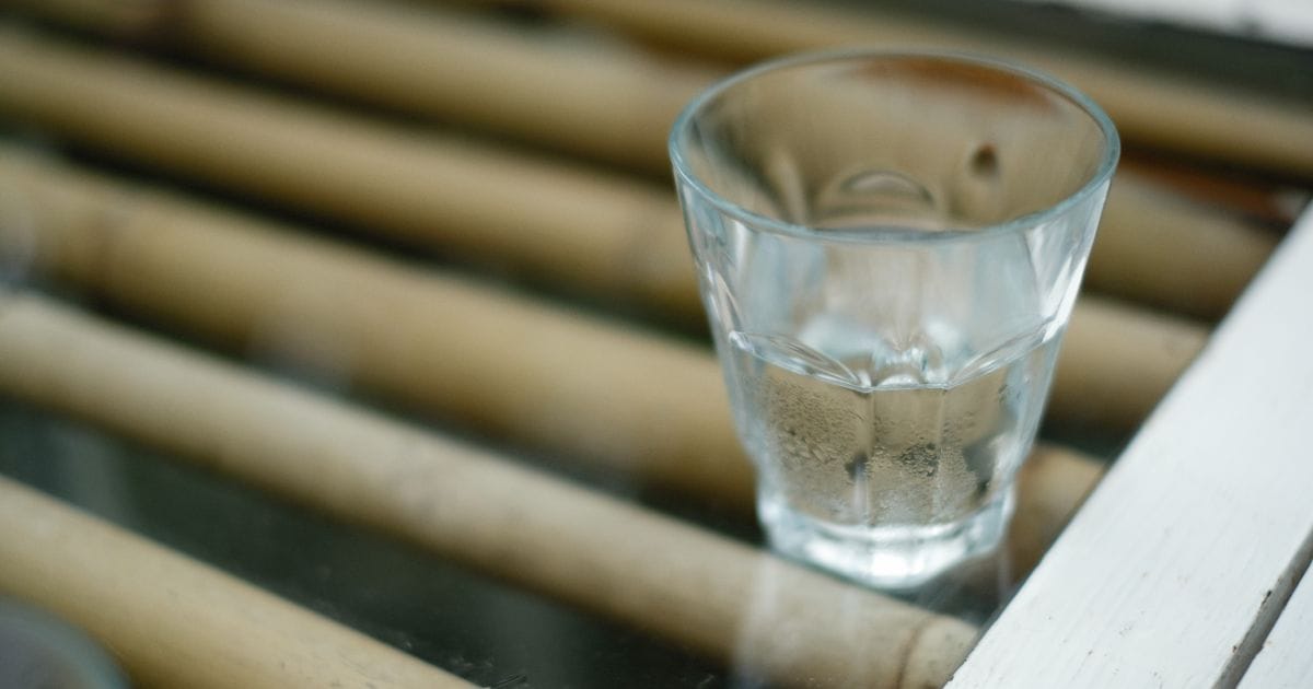 Glass of water representing daily water intake