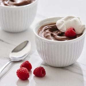 Zero sugar dark chocolate mousse